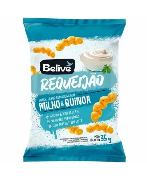 BELIVE SNACKS MILHO SABOR REQUEIJAO 35G