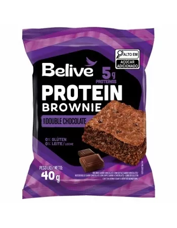 BELIVE BROWNIE 5G PROT DOUBLE CHOCOLATE S/ LACT E S/GLUTEN DP10X40G