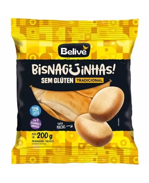 BELIVE BISNAGUINHA TRADICIONAL SEM GLUTEN 200G