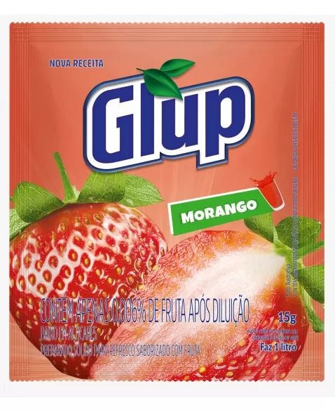 REFRESCO GLUP MORANGO 15X25G - ENOVA