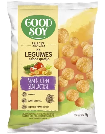 GOODSOY SNACKS SOJA LEGUMES AO QUEIJO 25G