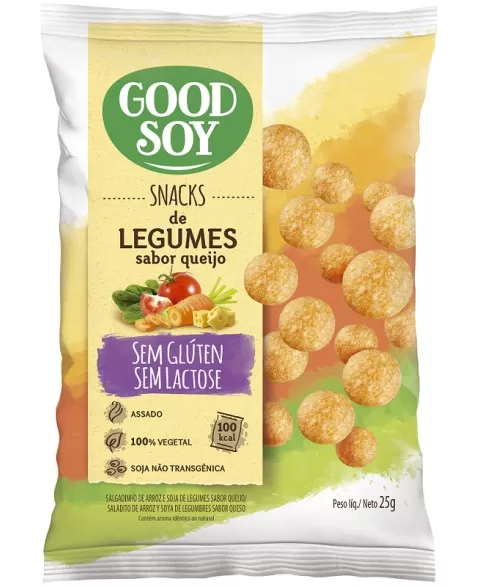 GOODSOY SNACKS SOJA LEGUMES AO QUEIJO 25G