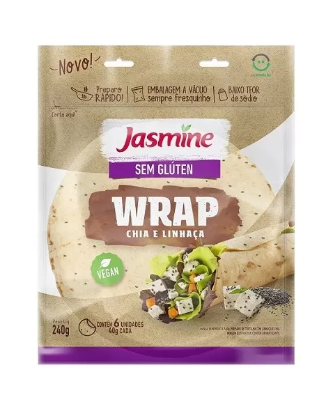 JASMINE WRAP CHIA E LINHACA S/G 240G