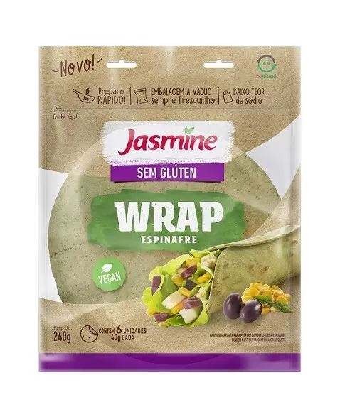 JASMINE WRAP ESPINAFRE S/G 240G