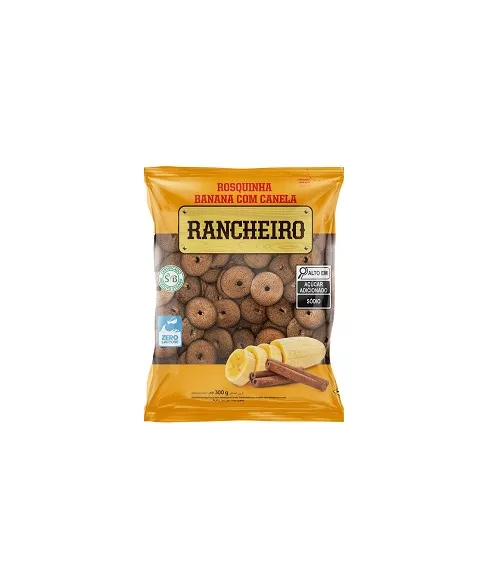 RANCHEIRO ROSQUINHAS BANANA CANELA 300G