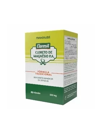 MAXINUTRI CLORESIL CLORETO DE MAG. P.A 500MG 60 CPS