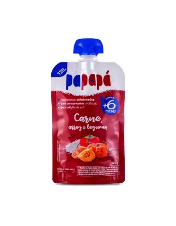 PAPAPA PAPINHA CARNE ARROZ LEGUMES 120G