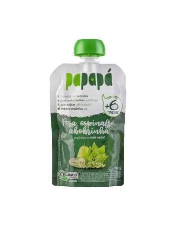 PAPAPA PAPINHA ORGANICA PERA ESPINAFRE ABOBRINHA 100G