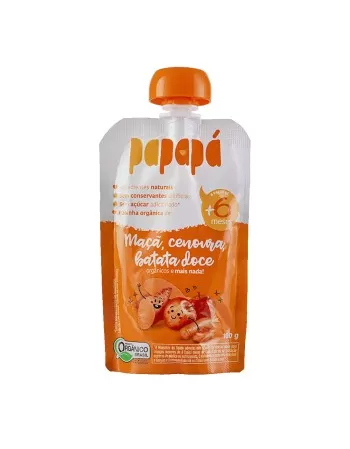 PAPAPA PAPINHA ORGANICA MAÇA BATATA DOCE CENOURA 100G