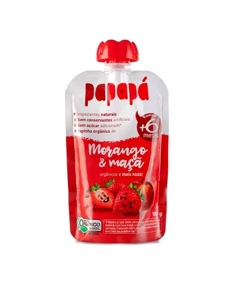 PAPAPA PAPINHA ORGANICA MORANGO MACA 100G