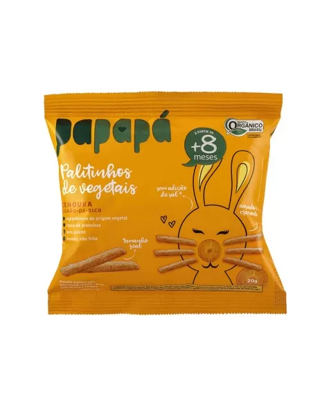 PAPAPA BISCOITO INFANTIL ORGANICO CENOURA 20G