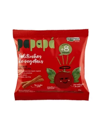 PAPAPA BISCOITO INFANTIL ORGANICO TOMATE MANJERICAO 20G