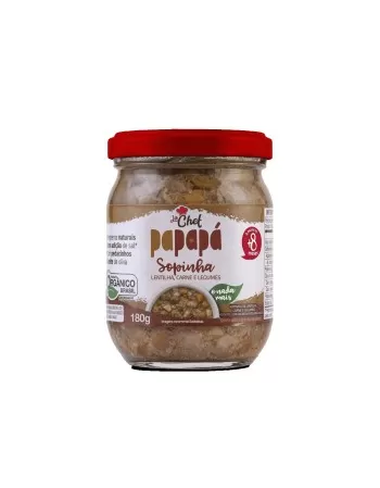 PAPAPA SOPINHA ORGANICA LENTINHA CARNE LEGUMES 180G