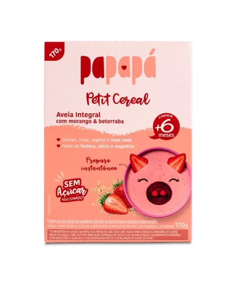 PAPAPA CEREAL INFANTIL AVEIA MORANGO BETERRABA SACHE 170G