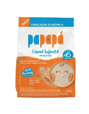 PAPAPA CEREAL INFANTIL AVEIA MULTICEREAIS SACHE 500G