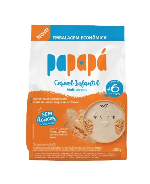 PAPAPA CEREAL INFANTIL AVEIA MULTICEREAIS SACHE 500G