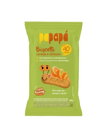 PAPAPA BISCOITO INFANTIL BISCOTTI C/ LARANJA CENOURA 60G