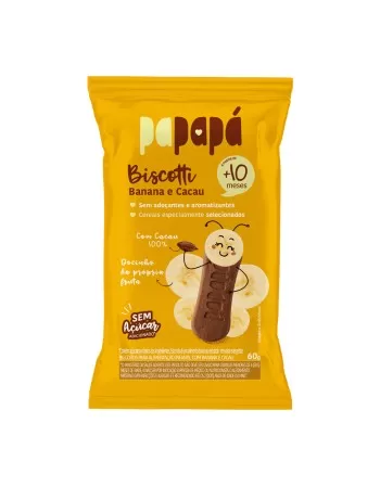 PAPAPA BISCOITO INFANTIL BISCOTTI BANANA CACAU 60G