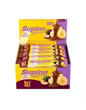 BARRA SUPINO AMEIXA ZERO AÇÚCAR SEM GLÚTEN 16X24G - BANANA BRASIL