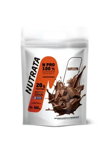 NPRO 100% WHEY SABOR CHOCOLATE REFIL 900G - NUTRATA