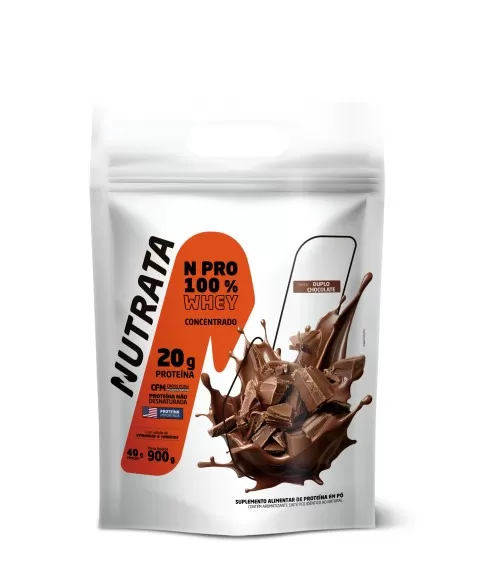 NPRO 100% WHEY SABOR CHOCOLATE REFIL 900G - NUTRATA