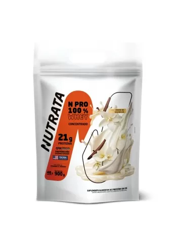 NPRO 100% WHEY BAUNILHA REFIL 900G - NUTRATA