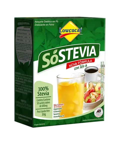 ADOÇANTE SÓSTEVIA ZERO SACHÊ 50X0,6G - LOWÇUCAR