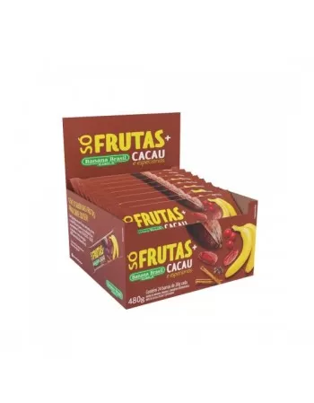 BARRA SÓ FRUTAS + CACAU SEM GLÚTEN 24X20G - BANANA BRASIL