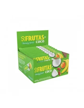 BARRA SÓ FRUTAS + COCO SEM GLÚTEN 24X20G - BANANA BRASIL