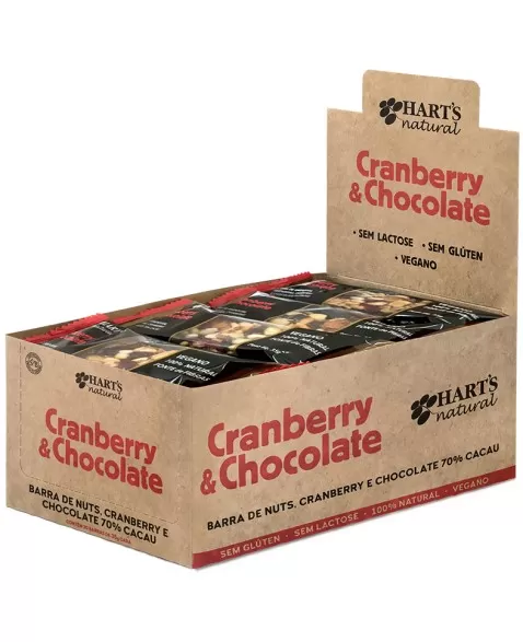 NUTS CRAMBERRY CHOCO SEM GLÚTEN 20X35G - HARTS