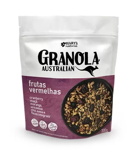 HARTS GRANOLA AUSTR FRUTA VERMELHA 300G