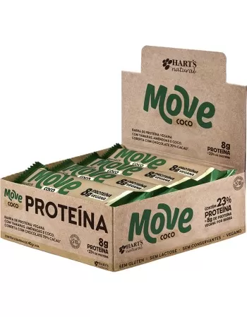 BARRA DE PROTEÍNA MOVE COCO SEM GLÚTEN 12X40G - HART'S