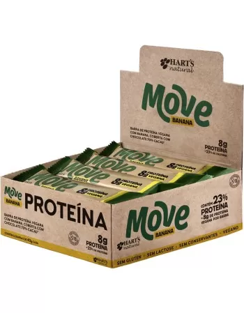 BARRA DE PROTEÍNA MOVE BANANA SEM GLÚTEN 12X40G - HART'S