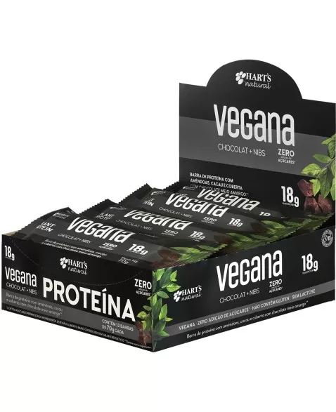 BARRA VEGANA BAUNILHA E COCO SEM GLÚTEN 12X70G - HARTS