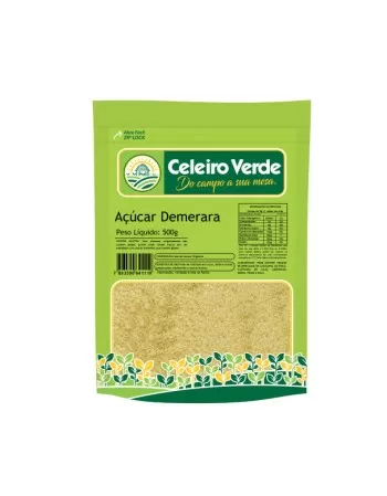 AÇÚCAR DEMERARA 500G - CELEIRO VERDE