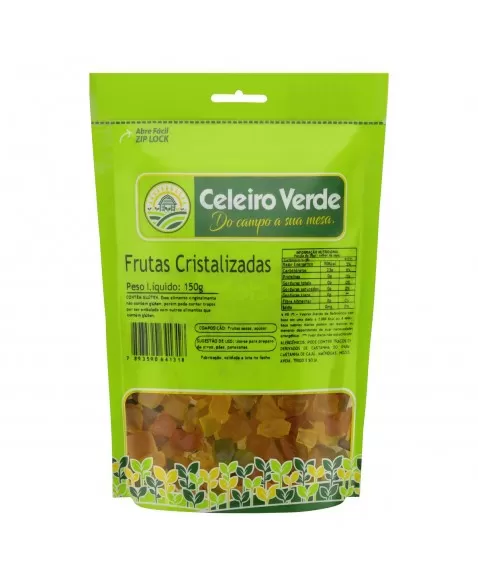 FRUTAS CRISTALIZADAS 150G - CELEIRO VERDE